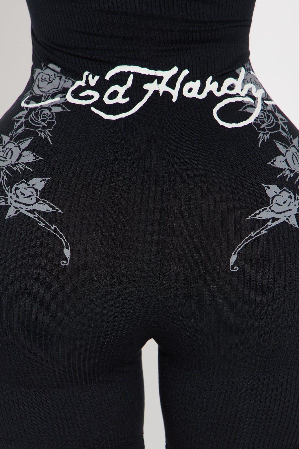 Ed Hardy Virgin Mary Romper - Black