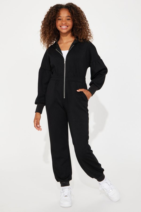 Mini Let Me Know Lounge Jumpsuit - Black