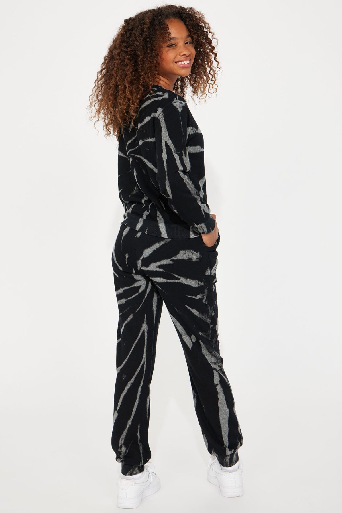 Mini Marianna Tie Dye Jogger Set - Black