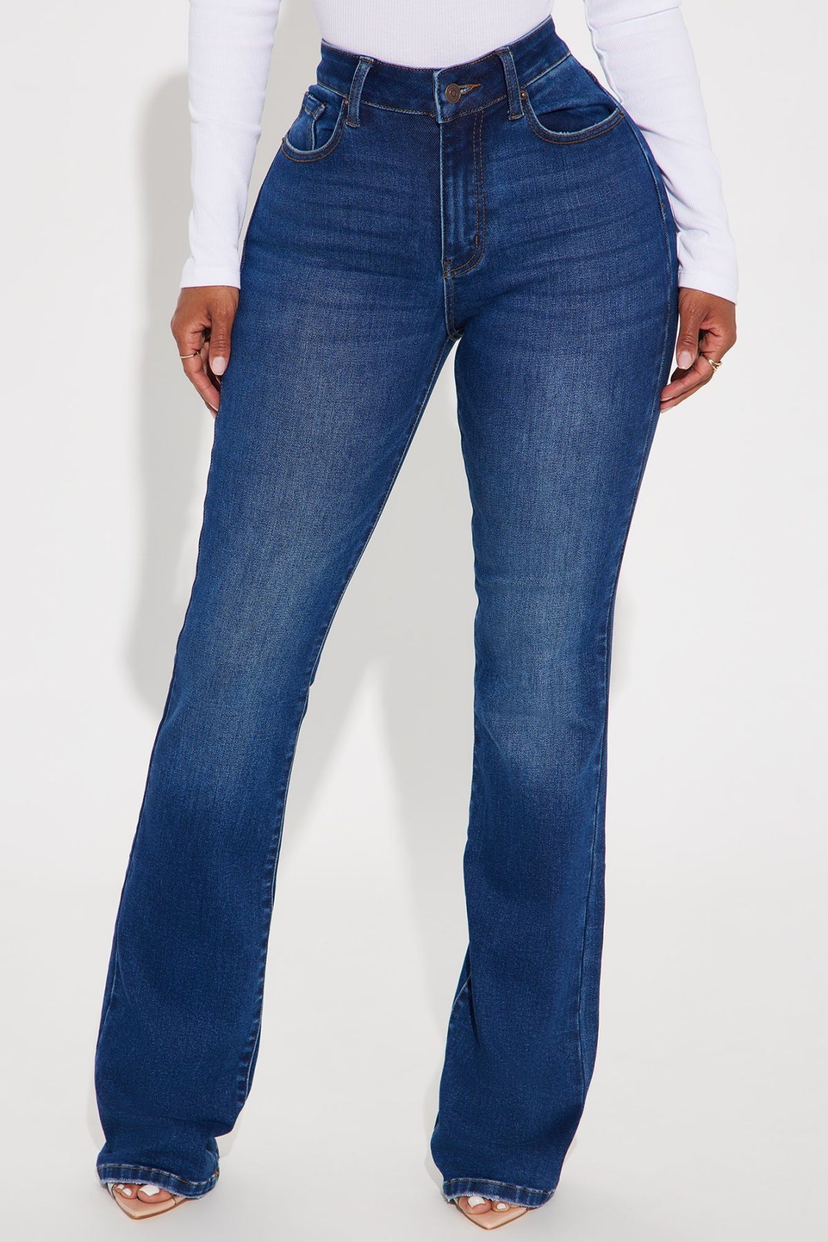 Devyn Stretch Bootcut Jeans - Dark Wash