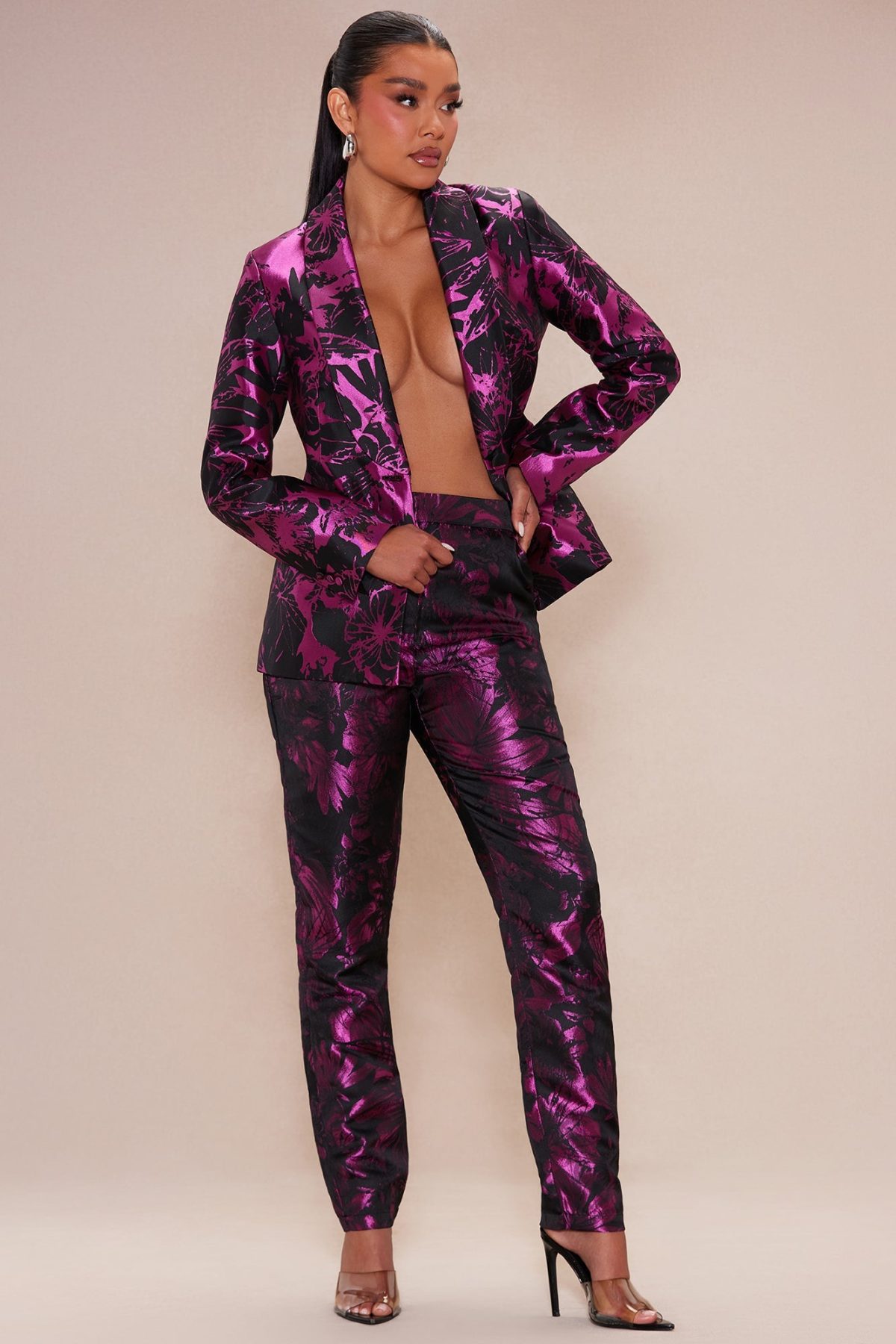 Berlin Floral Suit Set - Purple