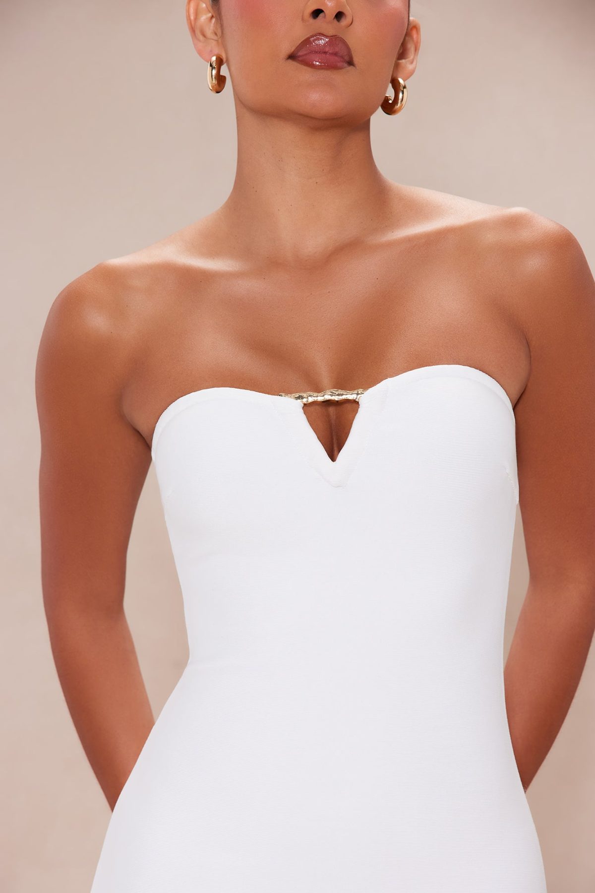 Clara Bandage Midi Dress - White