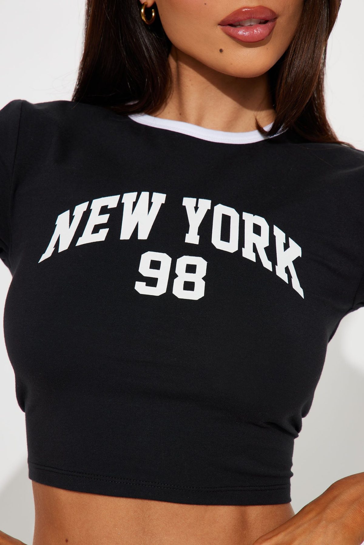 New York Dreams PJ Short Set - Black/White