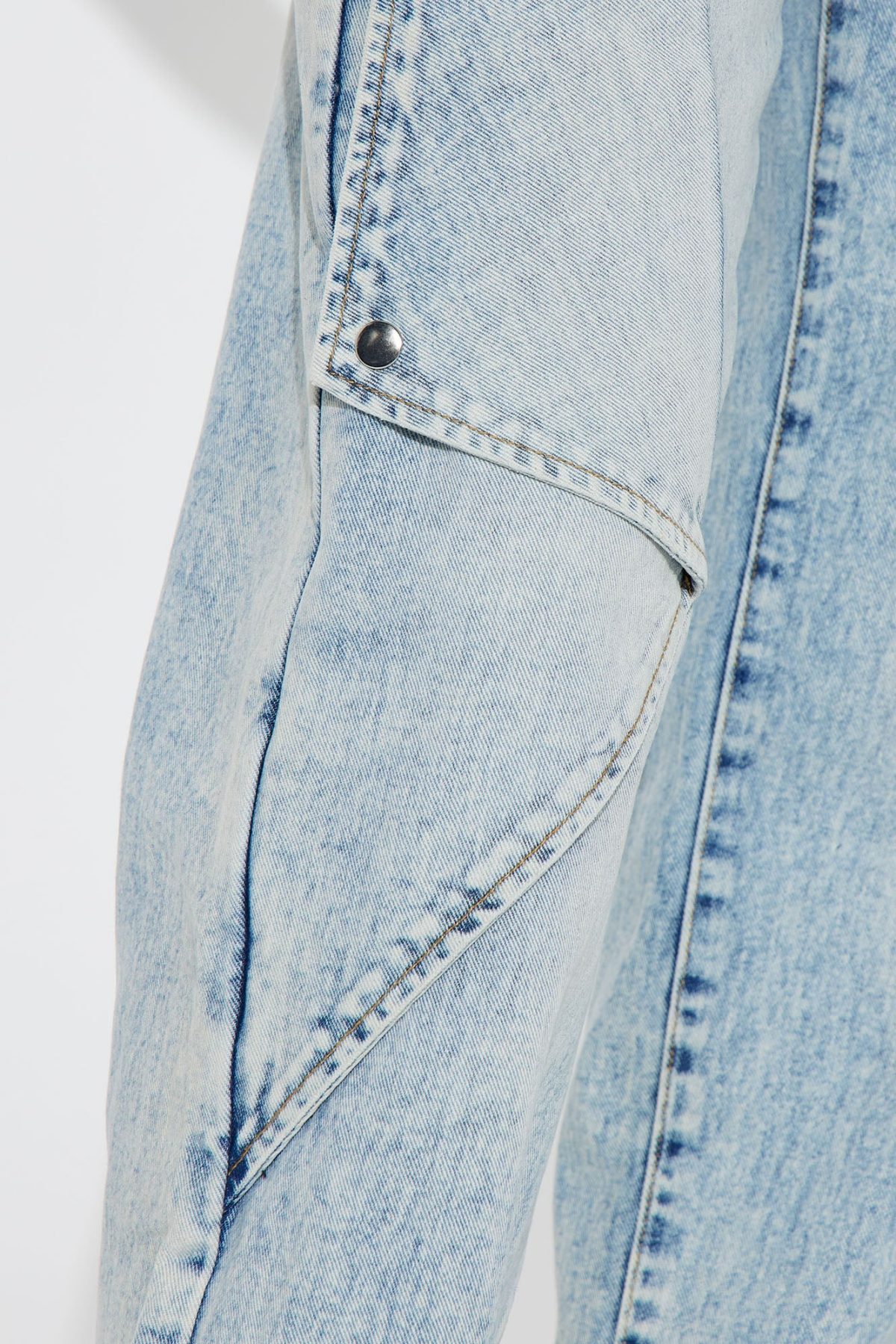 In An Instant Acid Wash Straight Leg Jeans - Light Wash