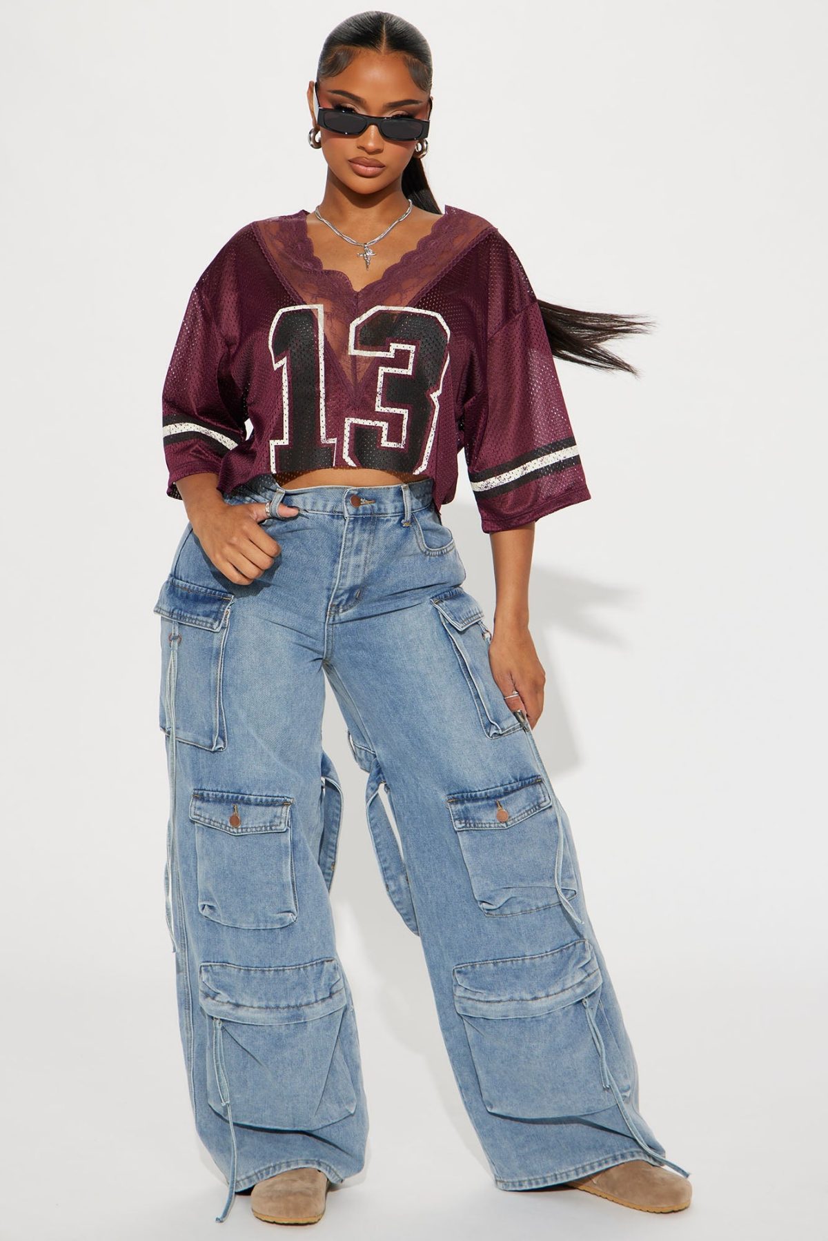 Most Valuable Player Cropped Jersey - Burgundy