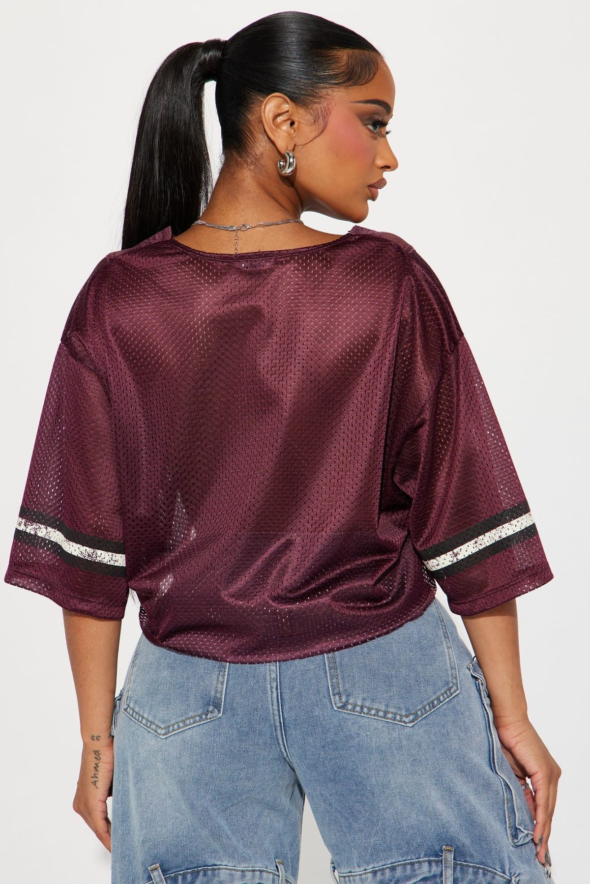 Most Valuable Player Cropped Jersey - Burgundy