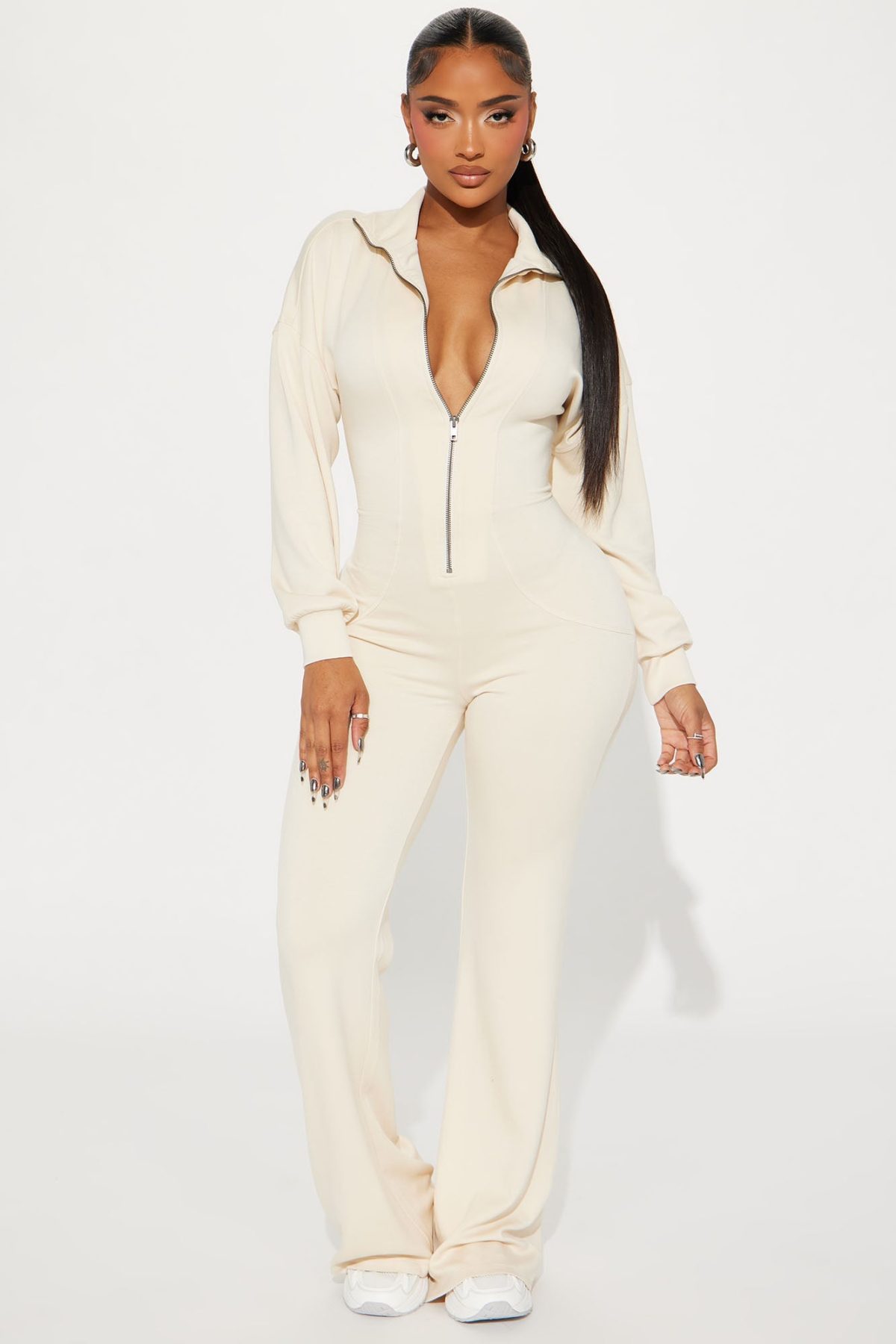 Running Errands Jumpsuit - Cream