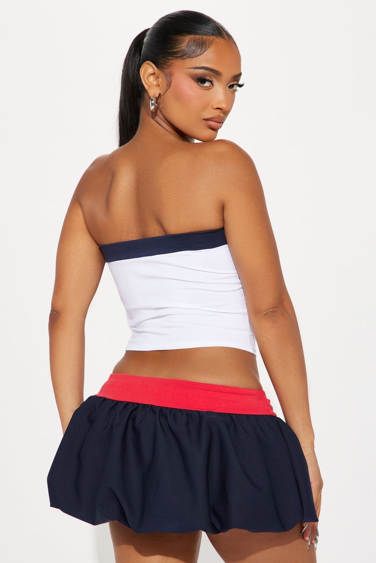 Little Miss USA Bubble Skirt Set - Navy/combo