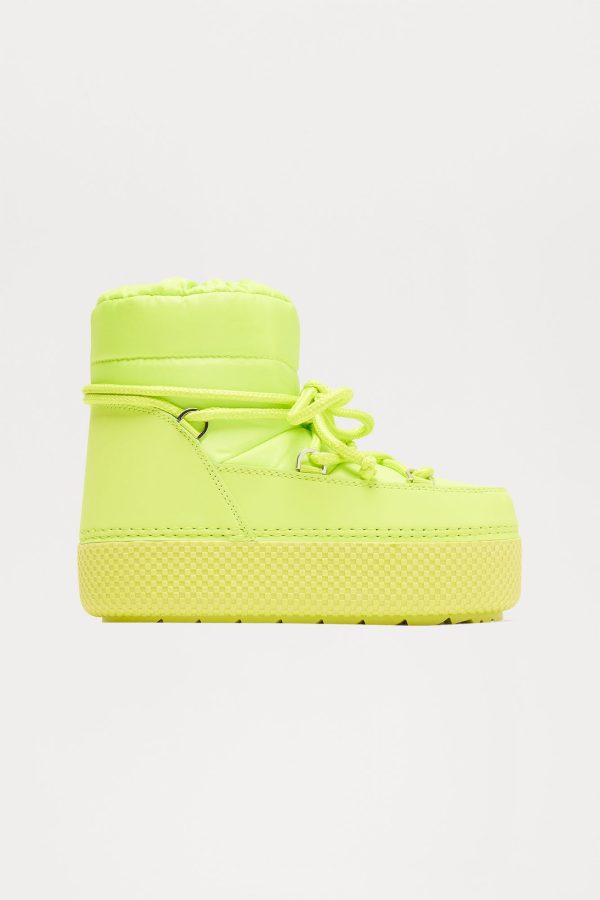 Hit The Snow Platform Booties - Green