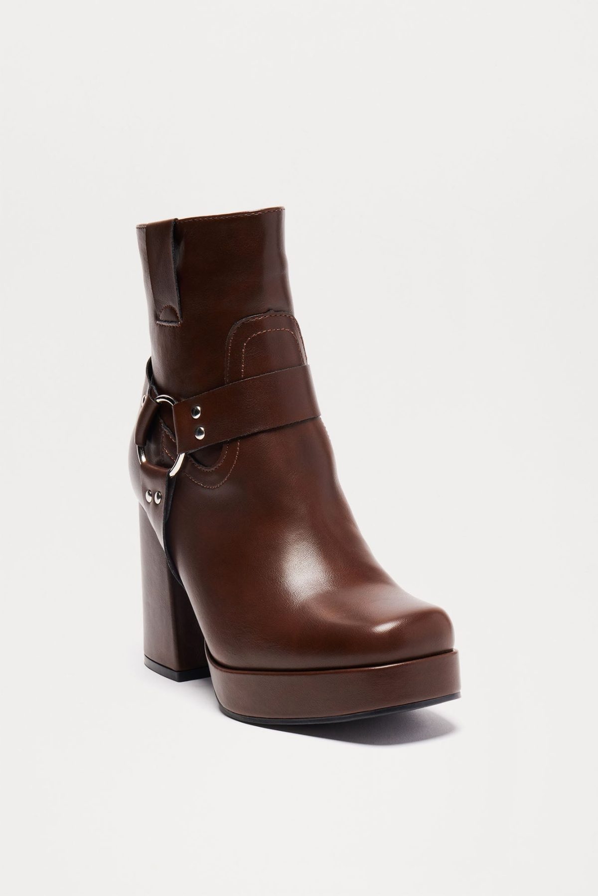 Show Me The Way Platform Booties - Brown