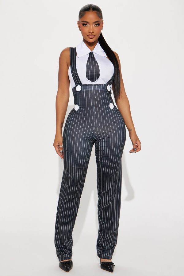 Messy Mobster 2 Piece Costume Set - Black/White