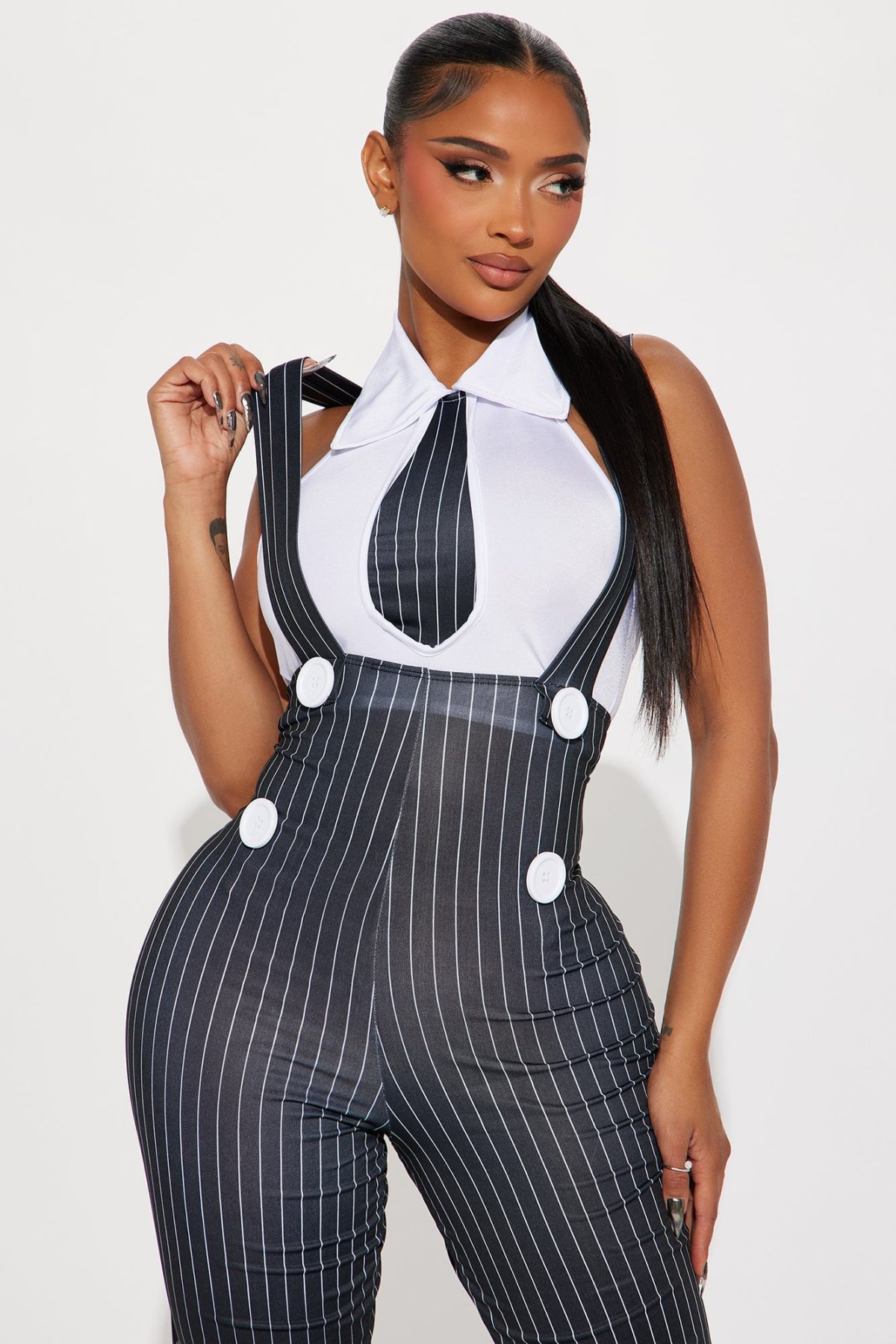 Messy Mobster 2 Piece Costume Set - Black/White