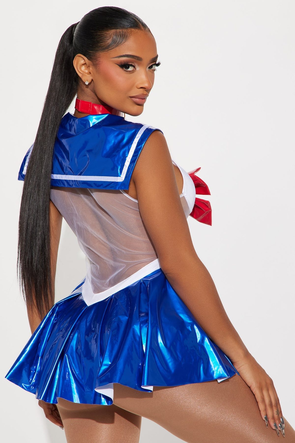 Lunar Powered Babe 2 Piece Costume Set - Blue/combo