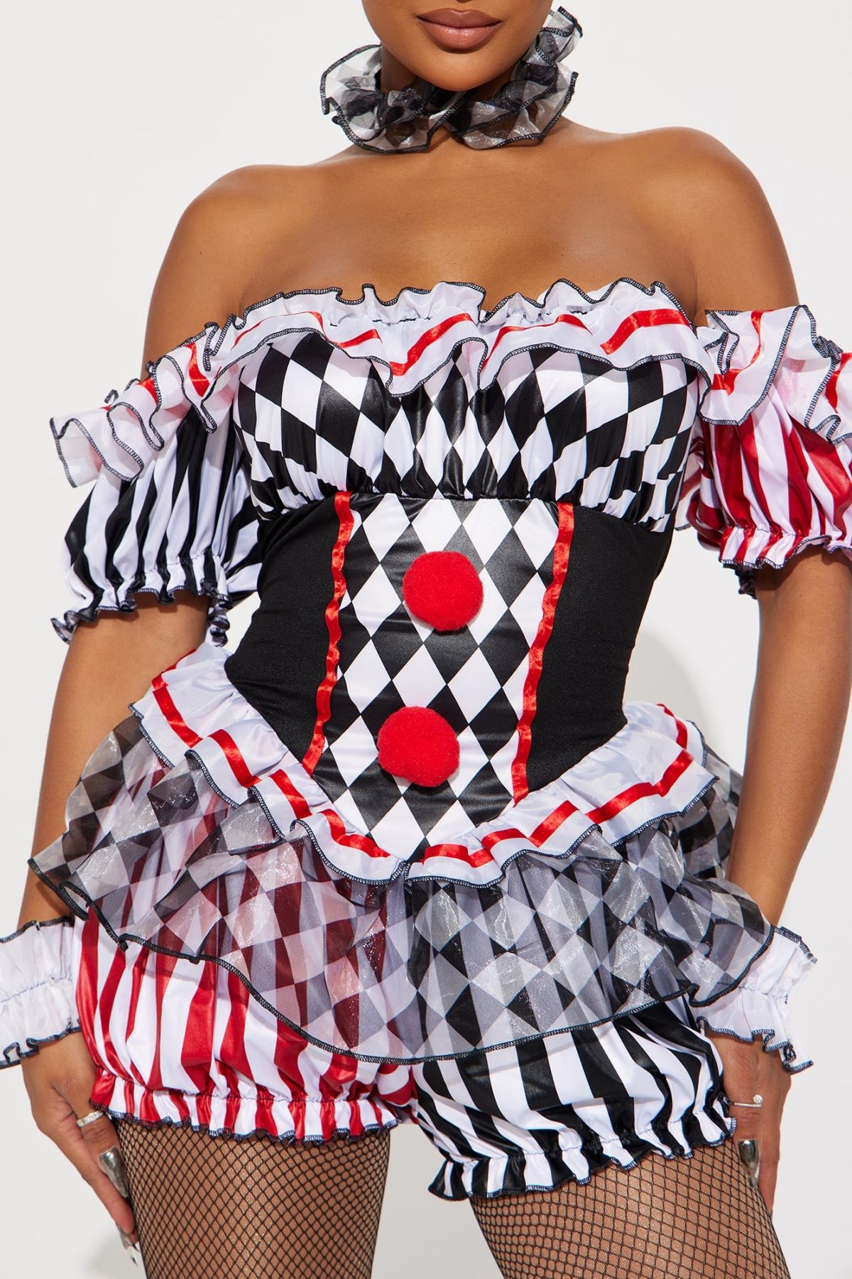 Clowning Around 4 Piece Costume Set - Red/Black