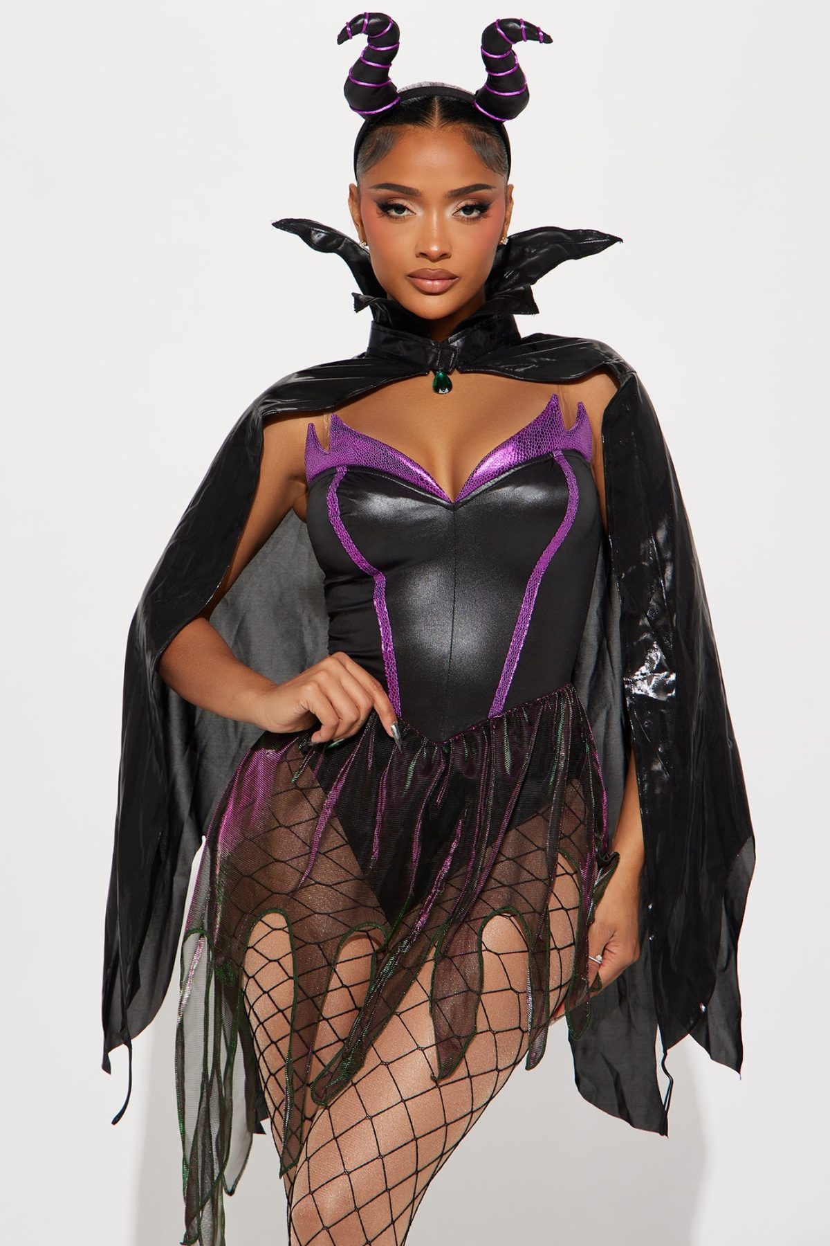 Evil Enchantress 3 Piece Costume Set - Black/Purple