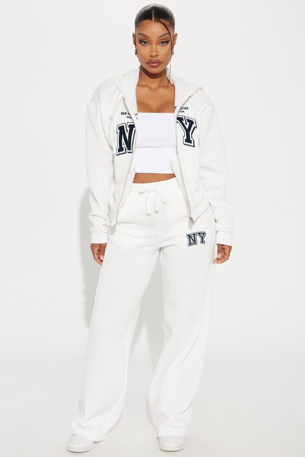 Upper East Side New York Wide Leg Pant - White