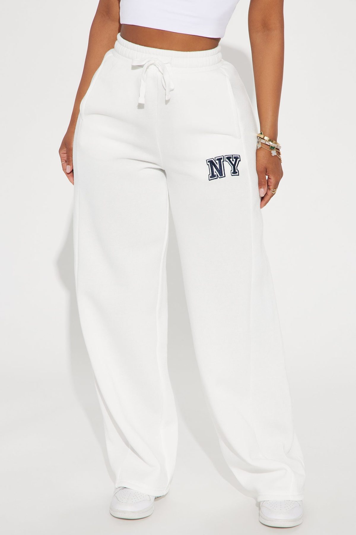 Upper East Side New York Wide Leg Pant - White