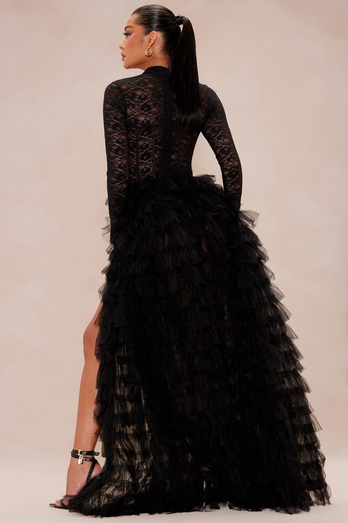 Courtney Lace Gown - Black