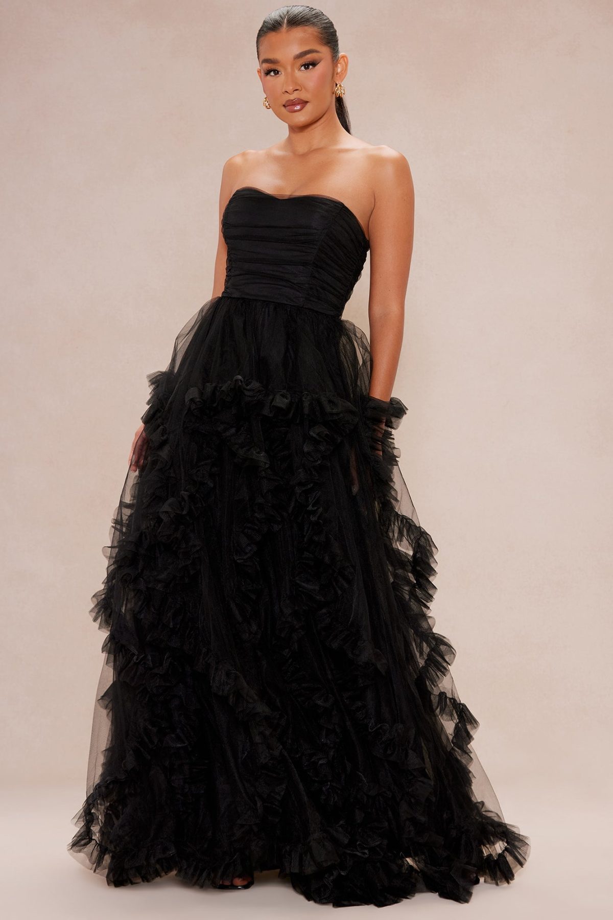 Francine Tulle Gown - Black