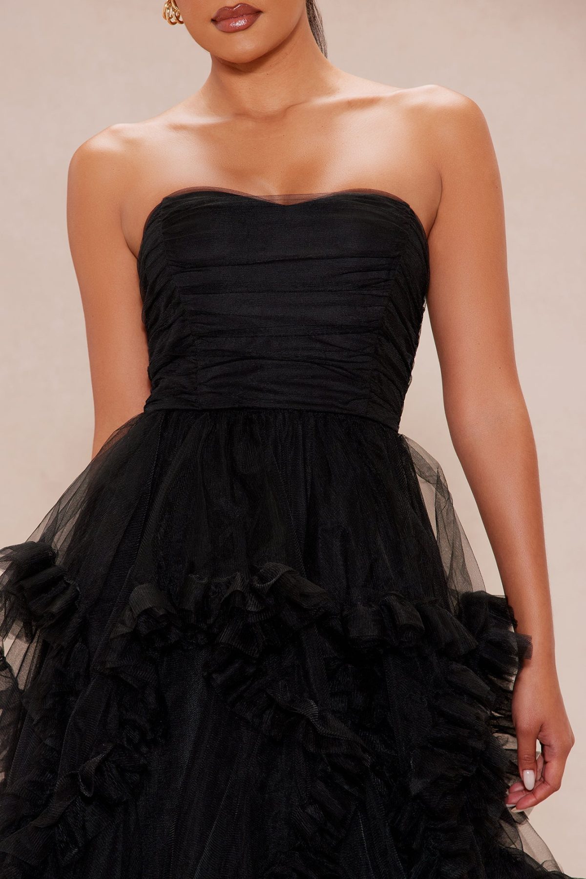 Francine Tulle Gown - Black