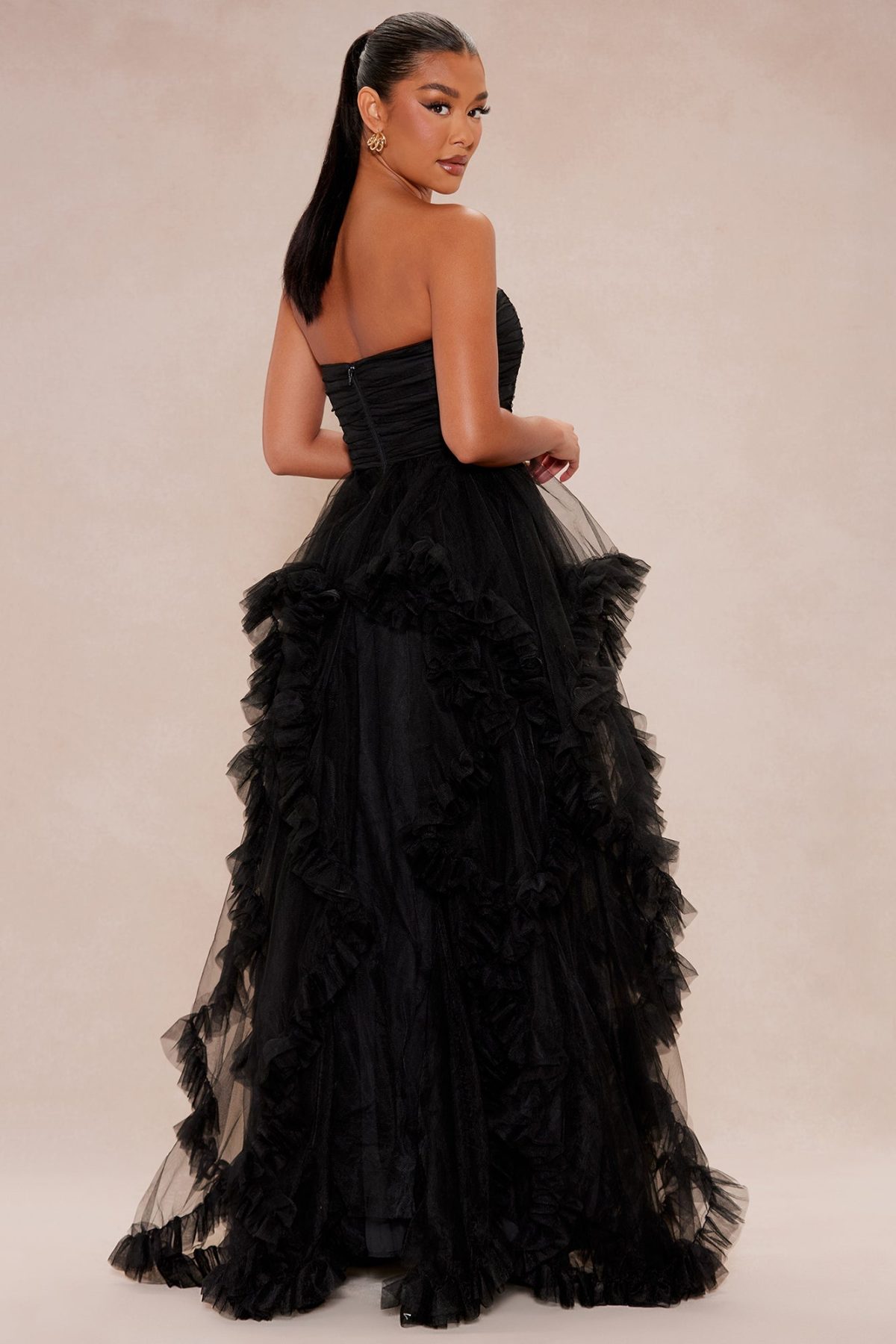 Francine Tulle Gown - Black