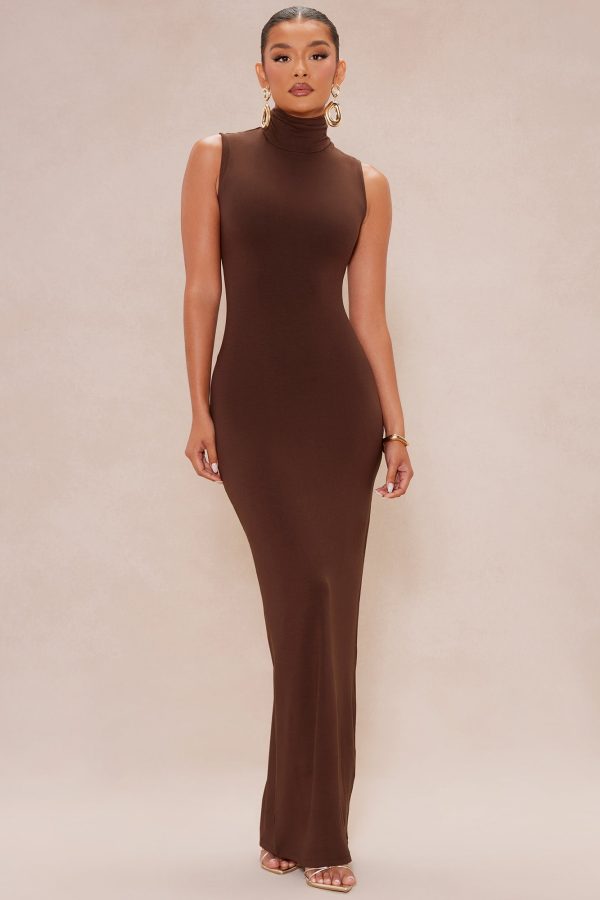 Logan Knit Maxi Dress - Chocolate