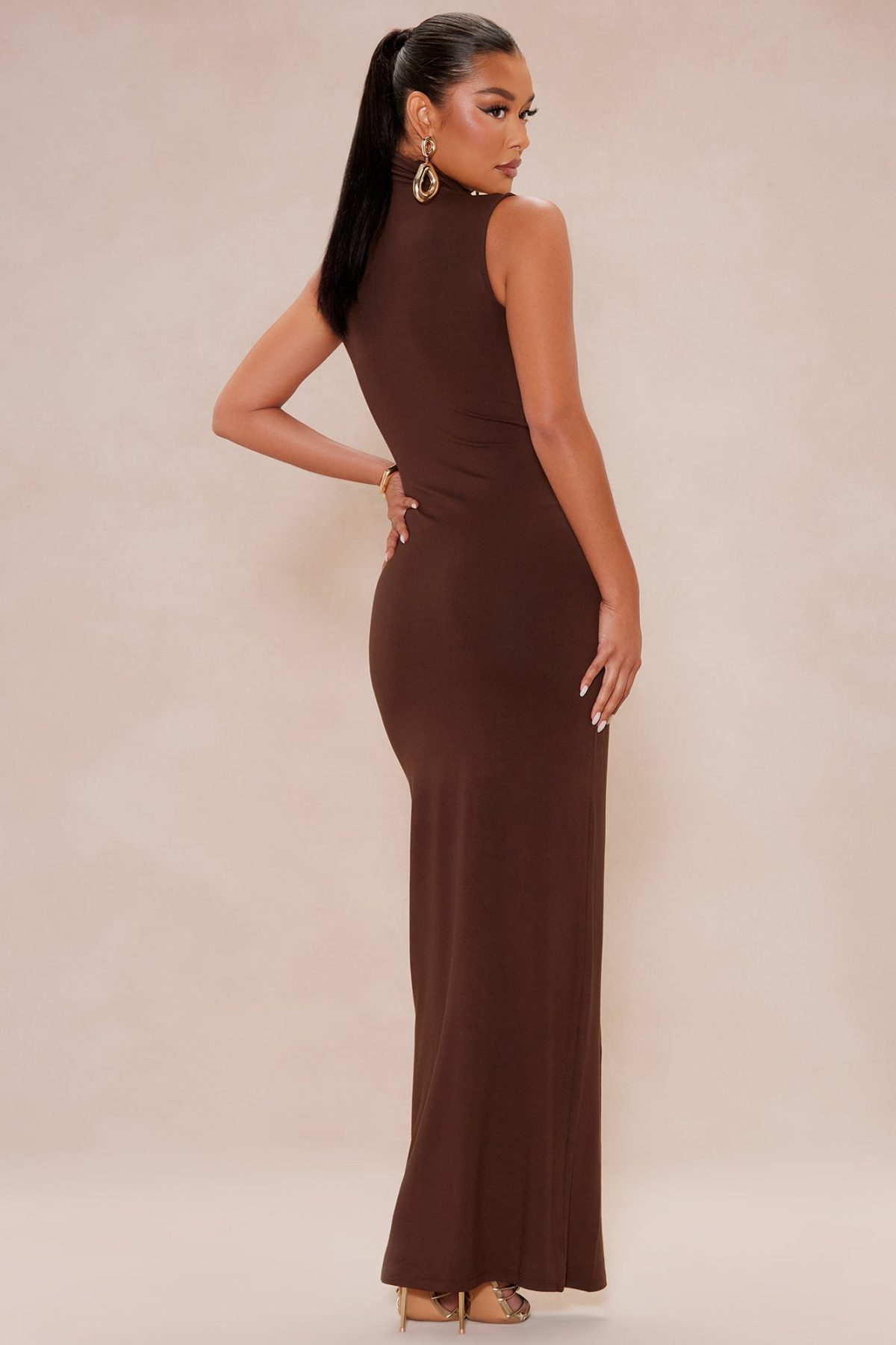 Logan Knit Maxi Dress - Chocolate