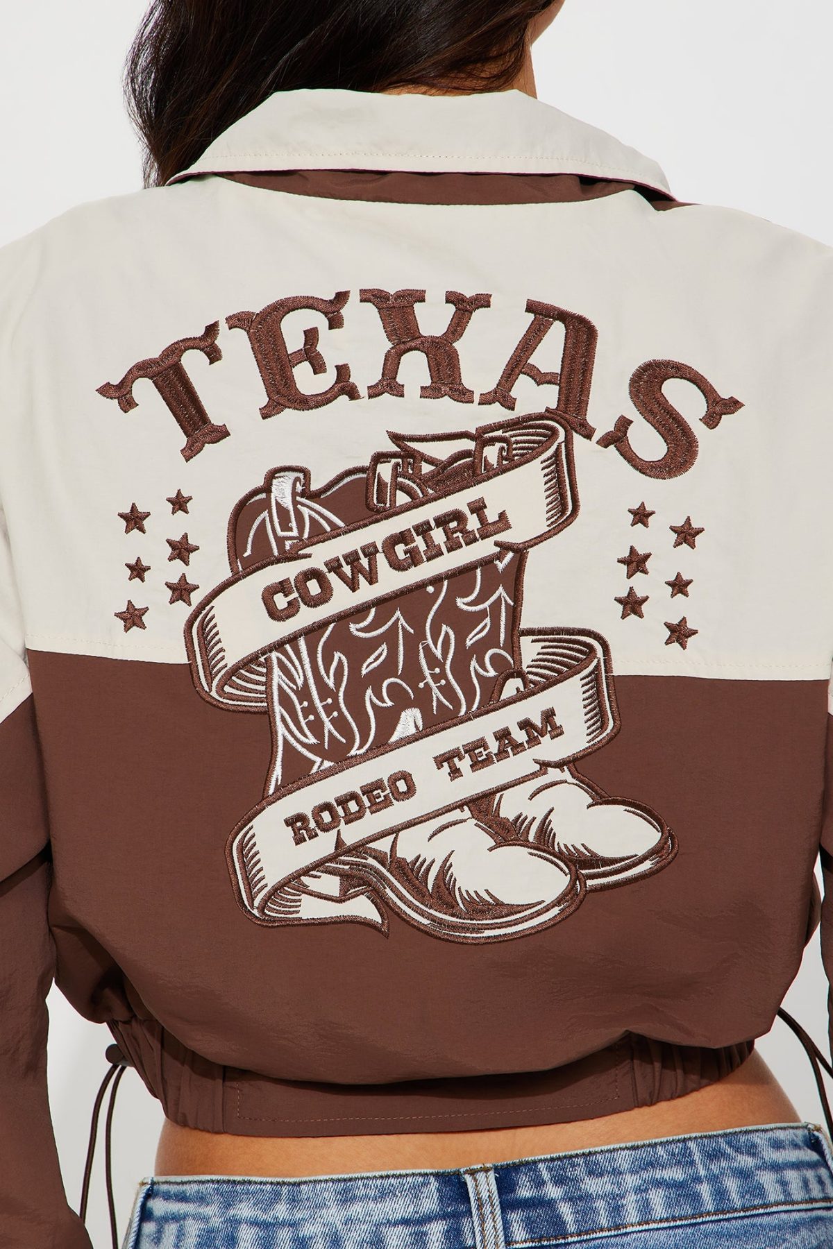 Texas Rodeo Windbreaker - Brown/combo