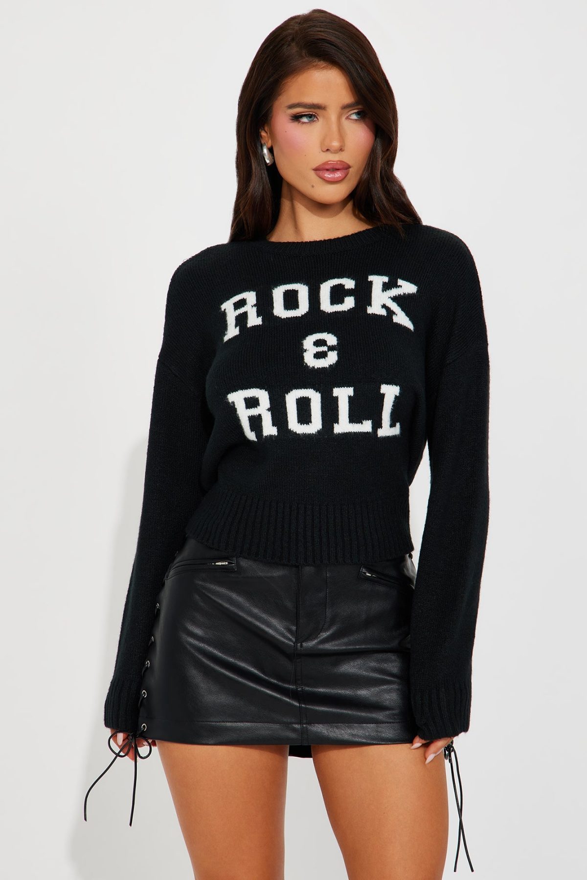 Rock And Roll Sweater - Black/White