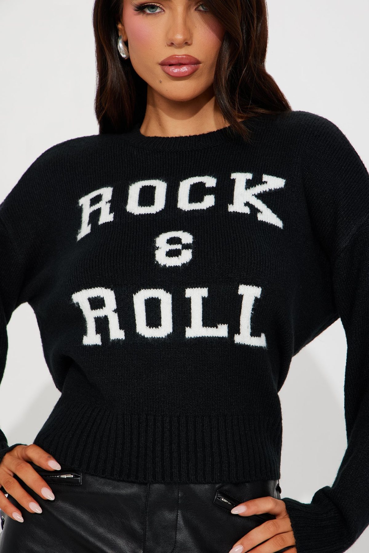 Rock And Roll Sweater - Black/White