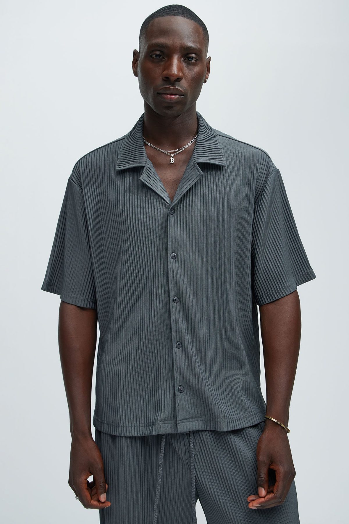 Potential Pleated Shirt - Grey