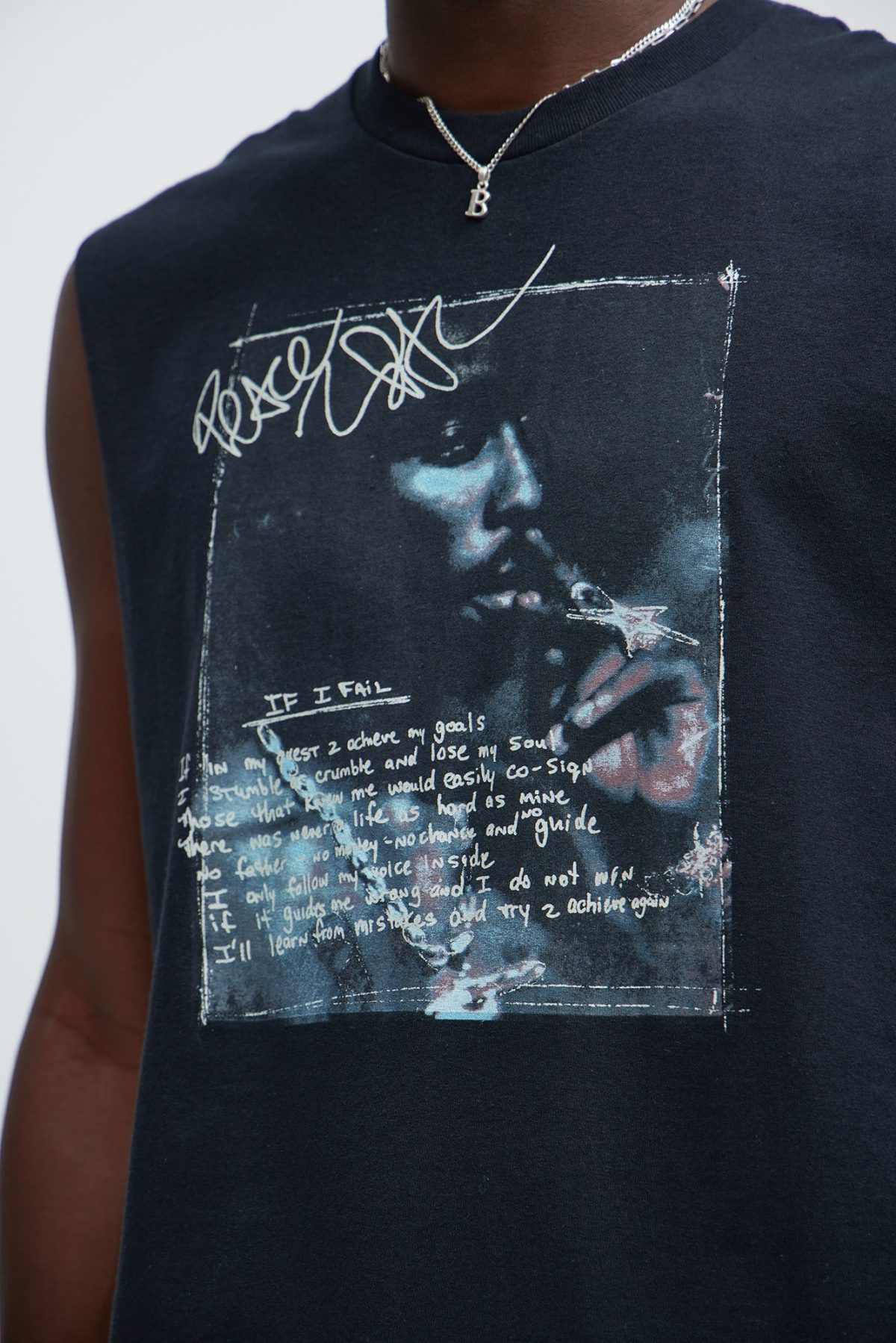 Tupac If I Fail Sleeveless Tee - Black