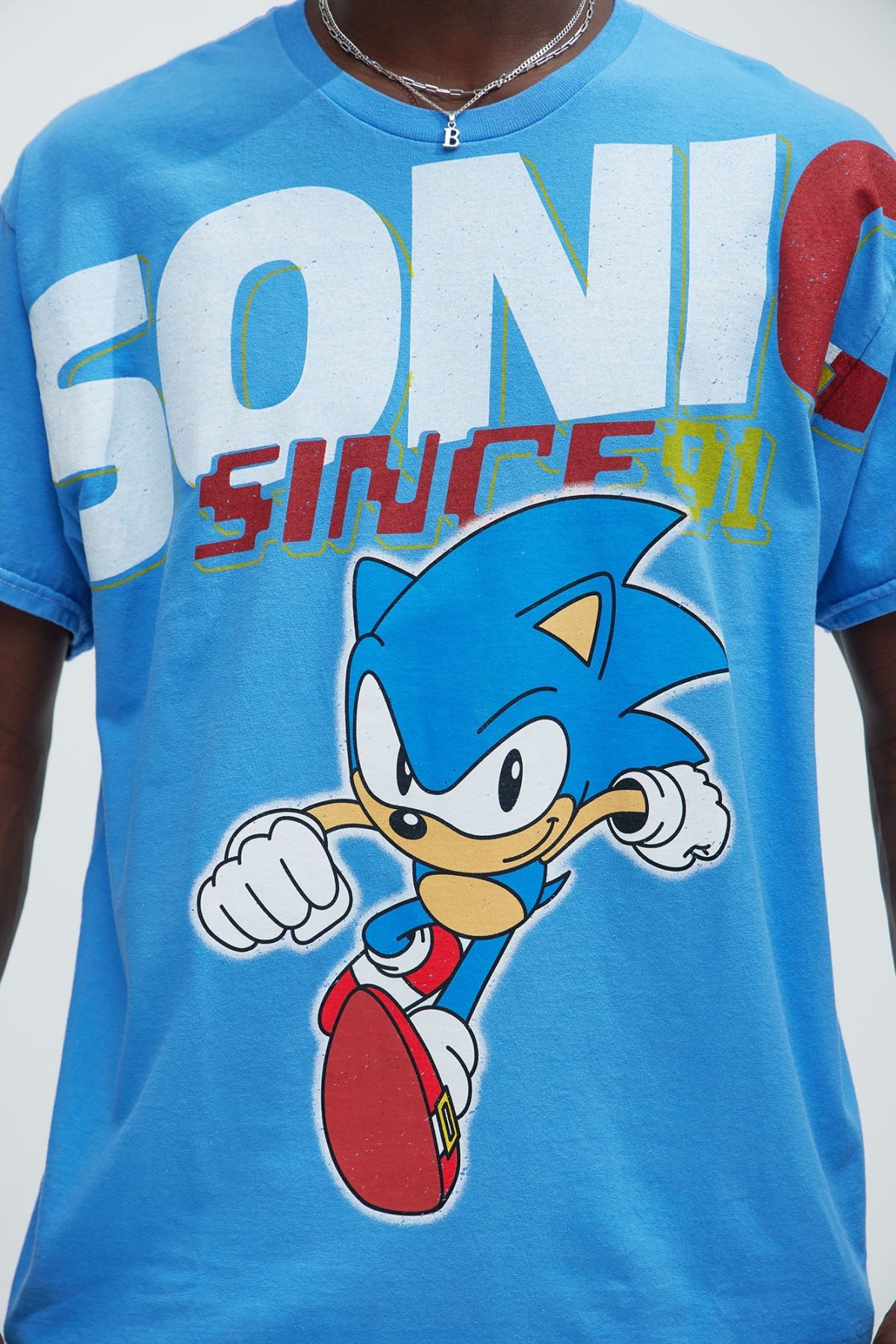 Sonic The Hedgehog Since 91 Short Sleeve Tee - Blue