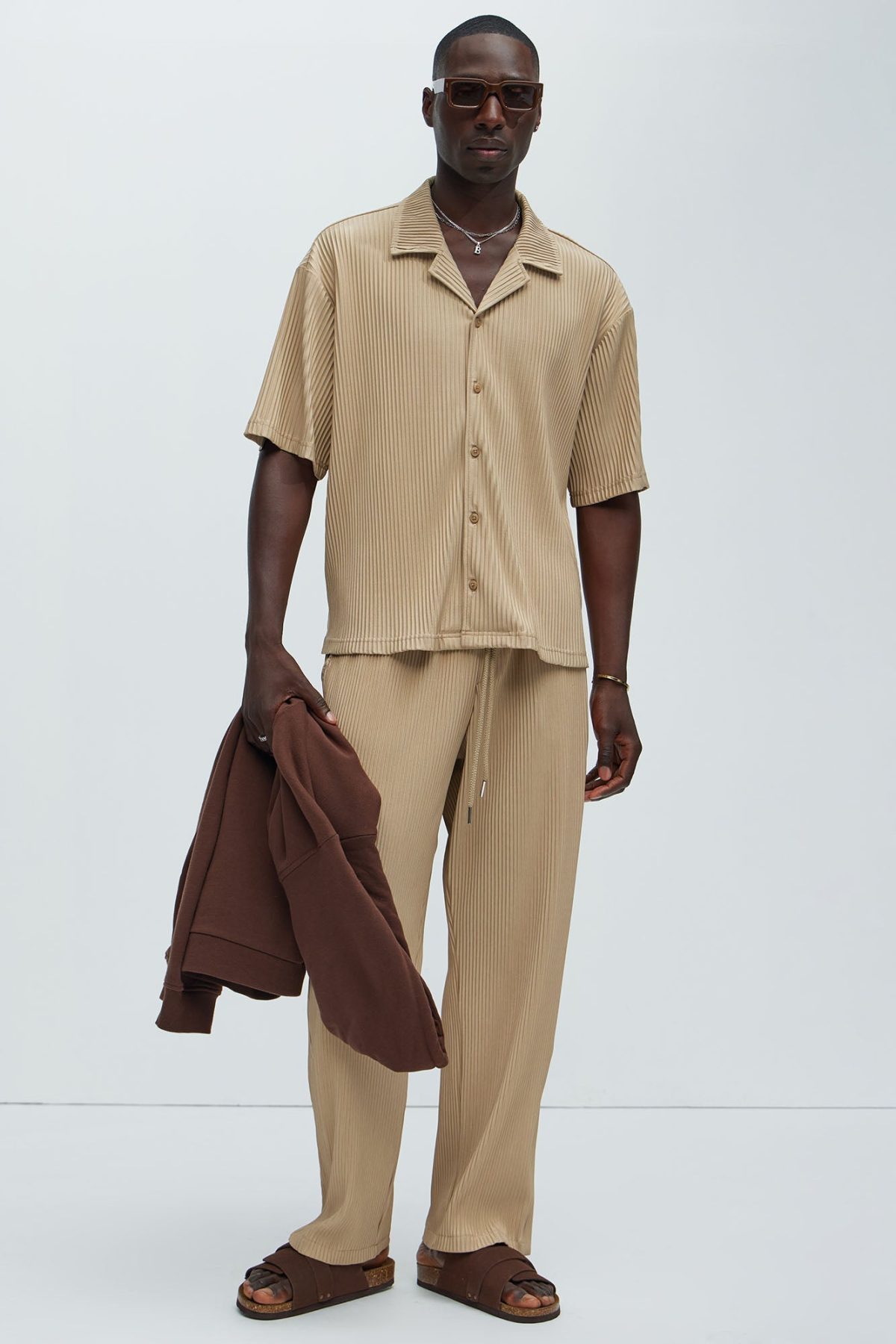 Potential Pleated Shirt - Tan