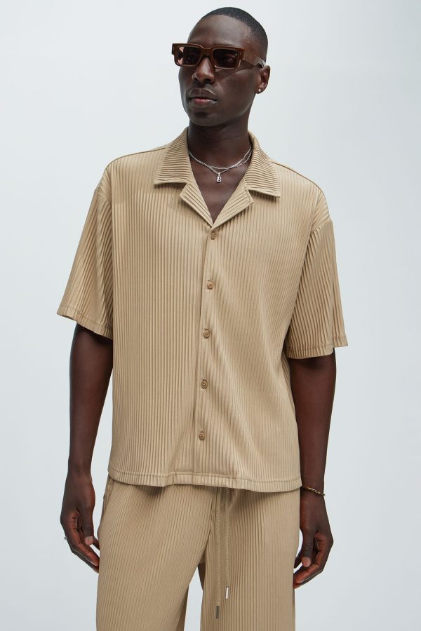 Potential Pleated Shirt - Tan