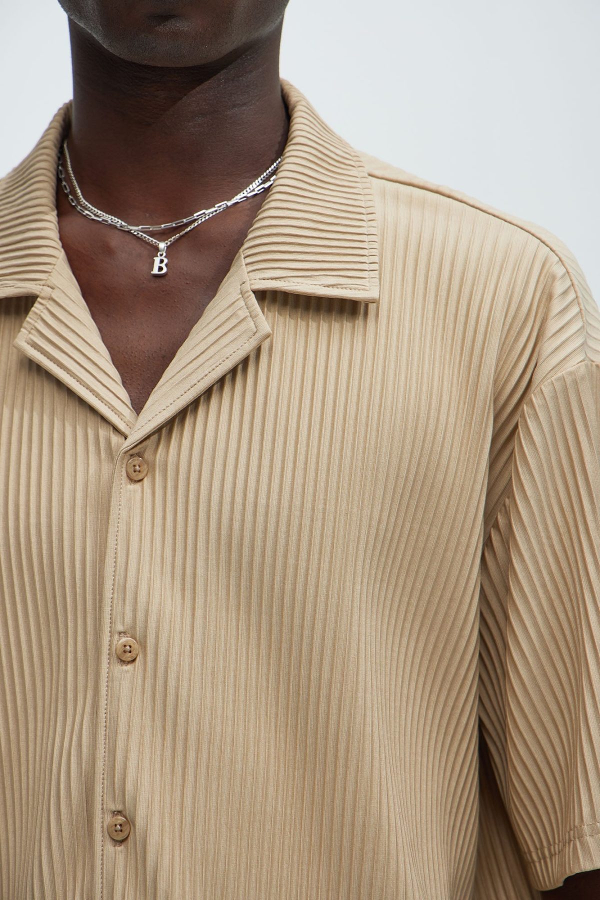 Potential Pleated Shirt - Tan