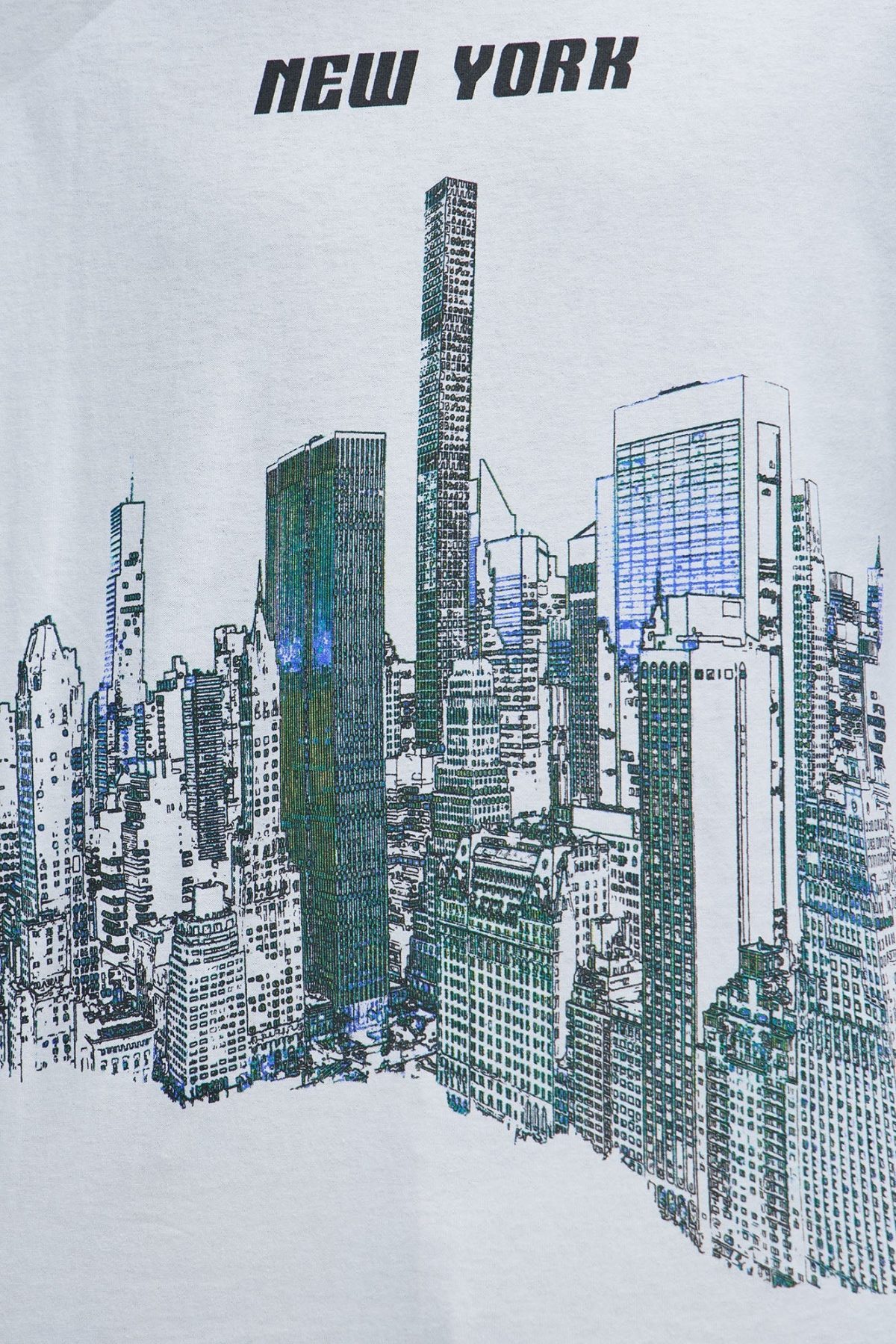 Sketch Of New York City Short Sleeve Tee - White