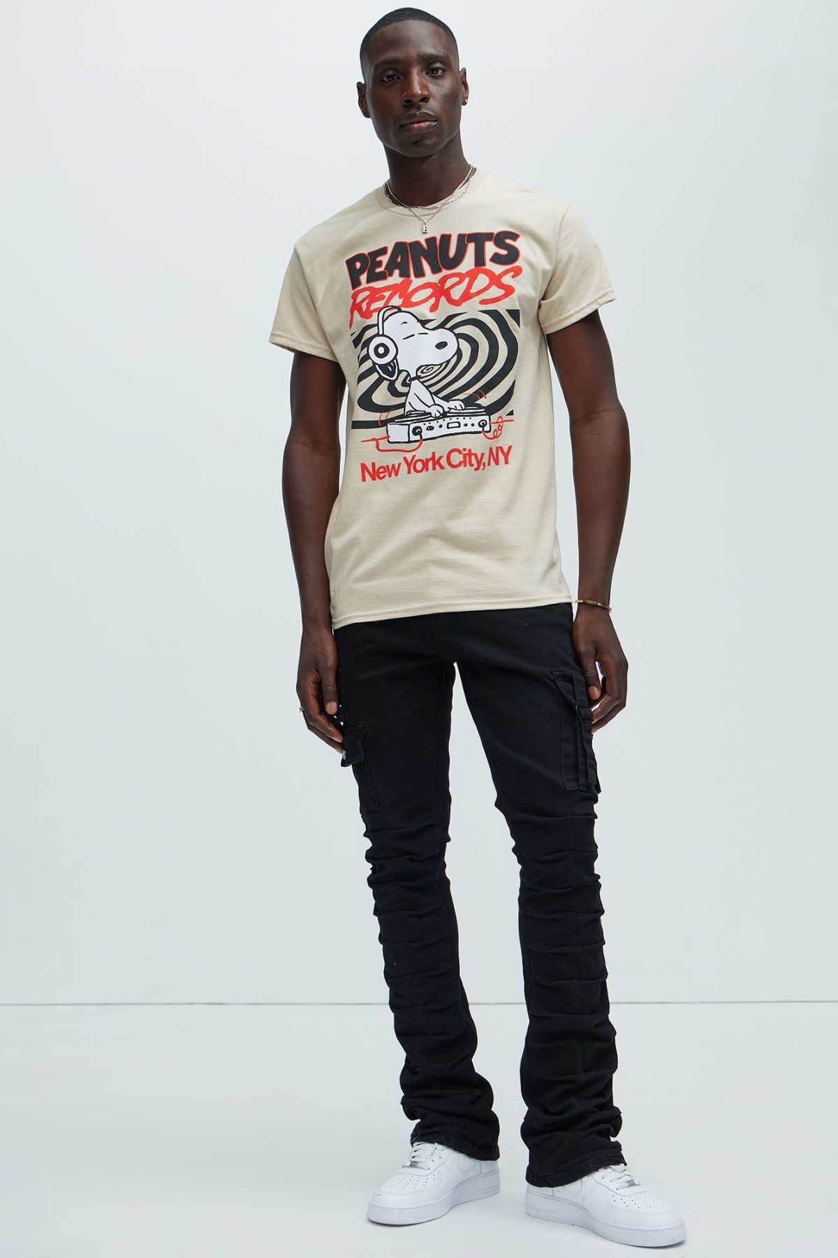 Peanuts Records NYC Short Sleeve Tee - Sand