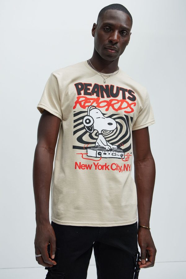 Peanuts Records NYC Short Sleeve Tee - Sand