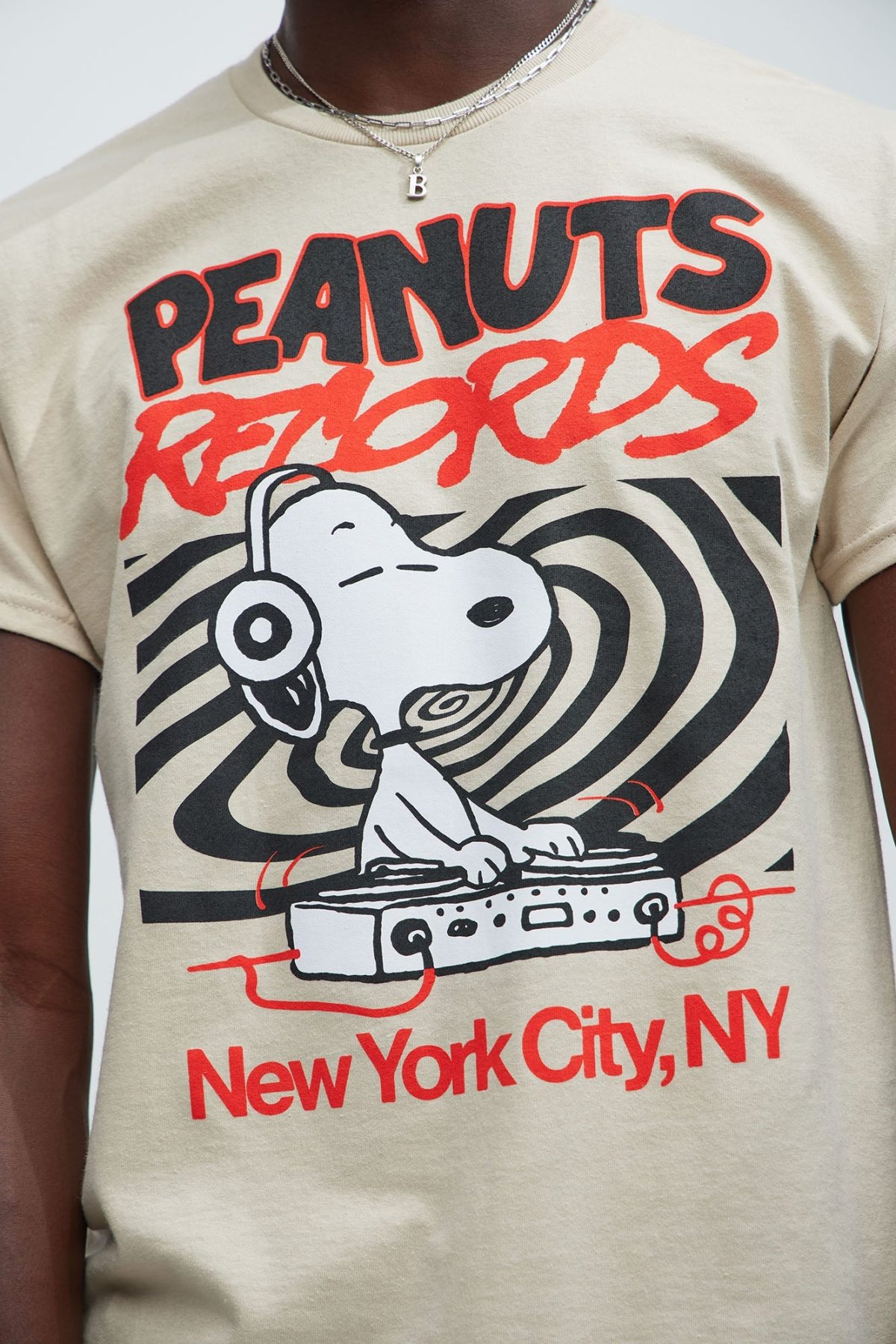 Peanuts Records NYC Short Sleeve Tee - Sand