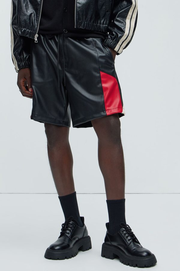 Billy Paneled Racer Shorts - Black/combo