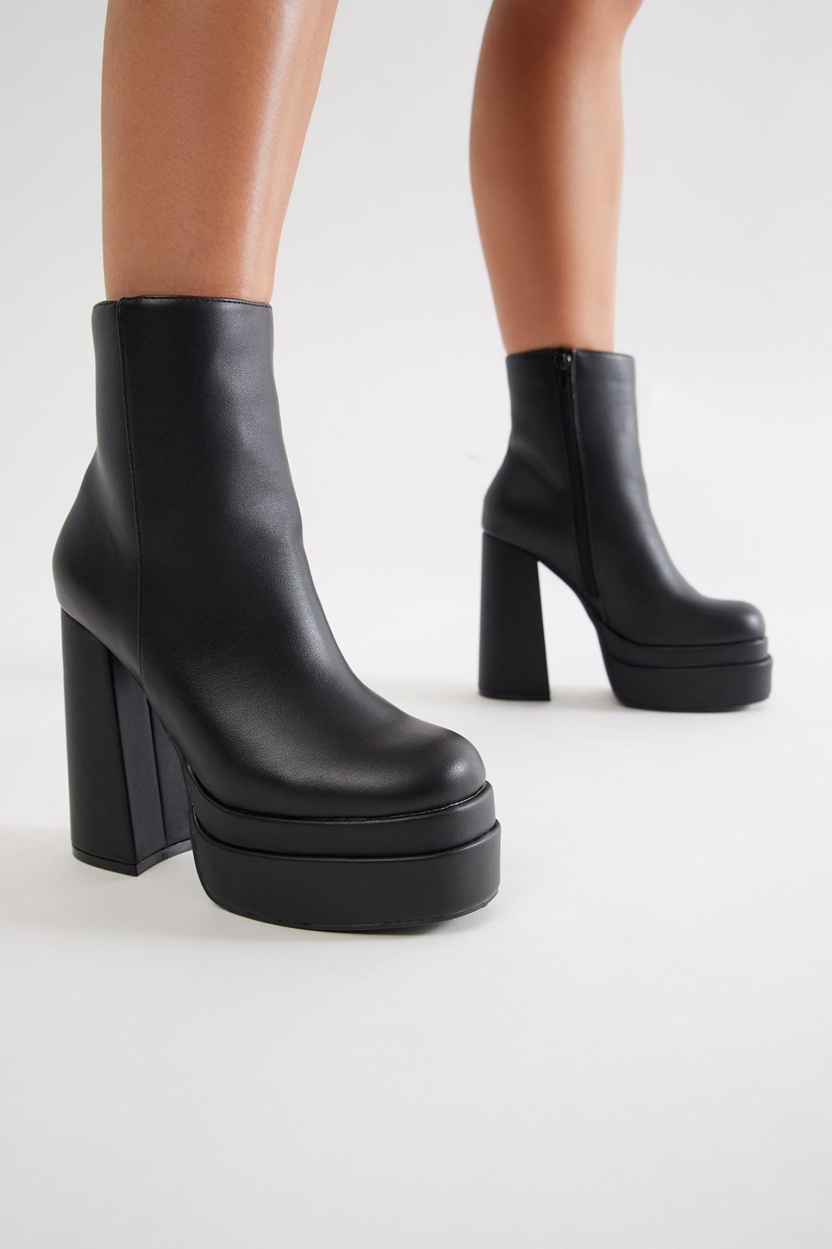 Ellison Platform Booties - Black