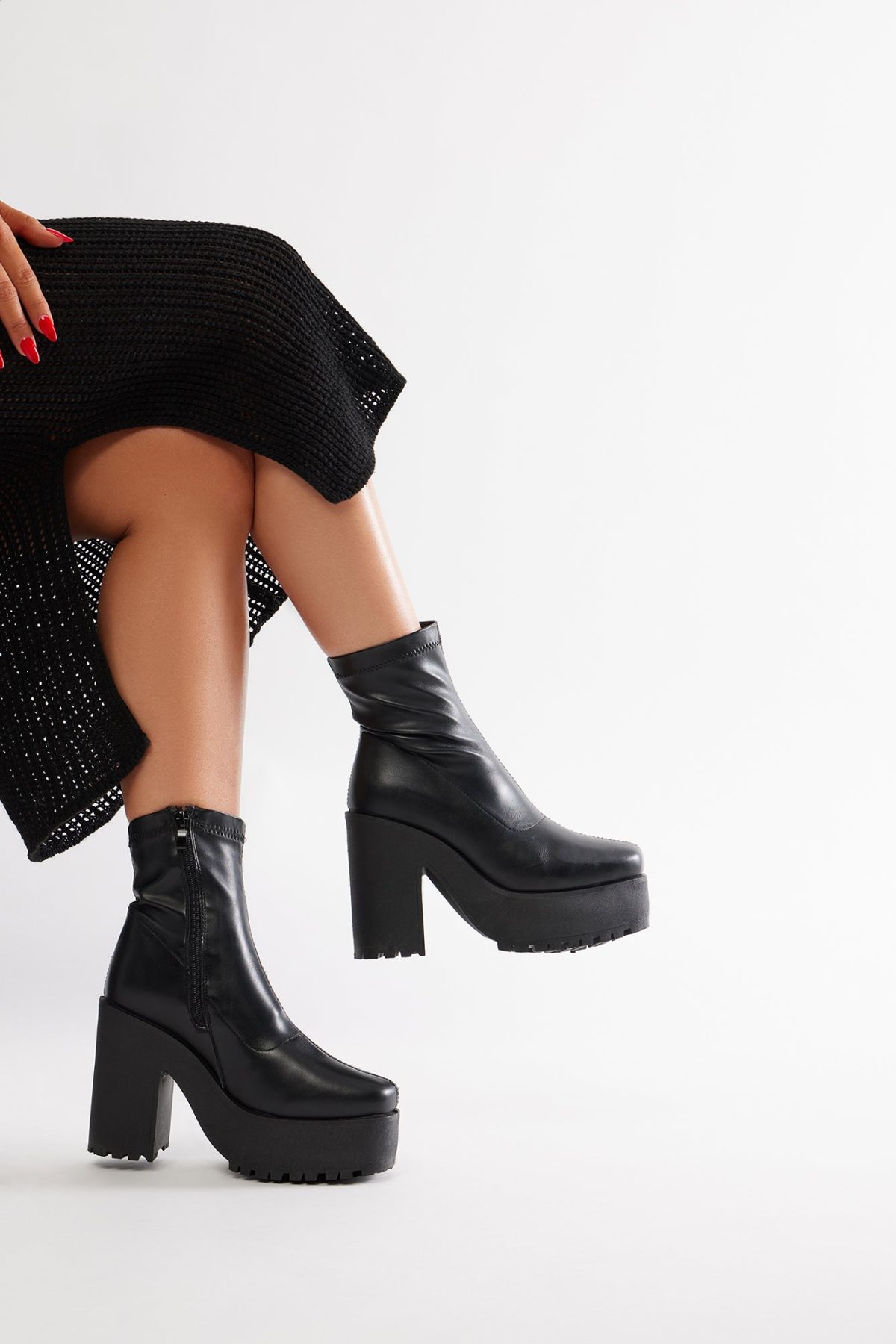 Baylor Platform Booties - Black