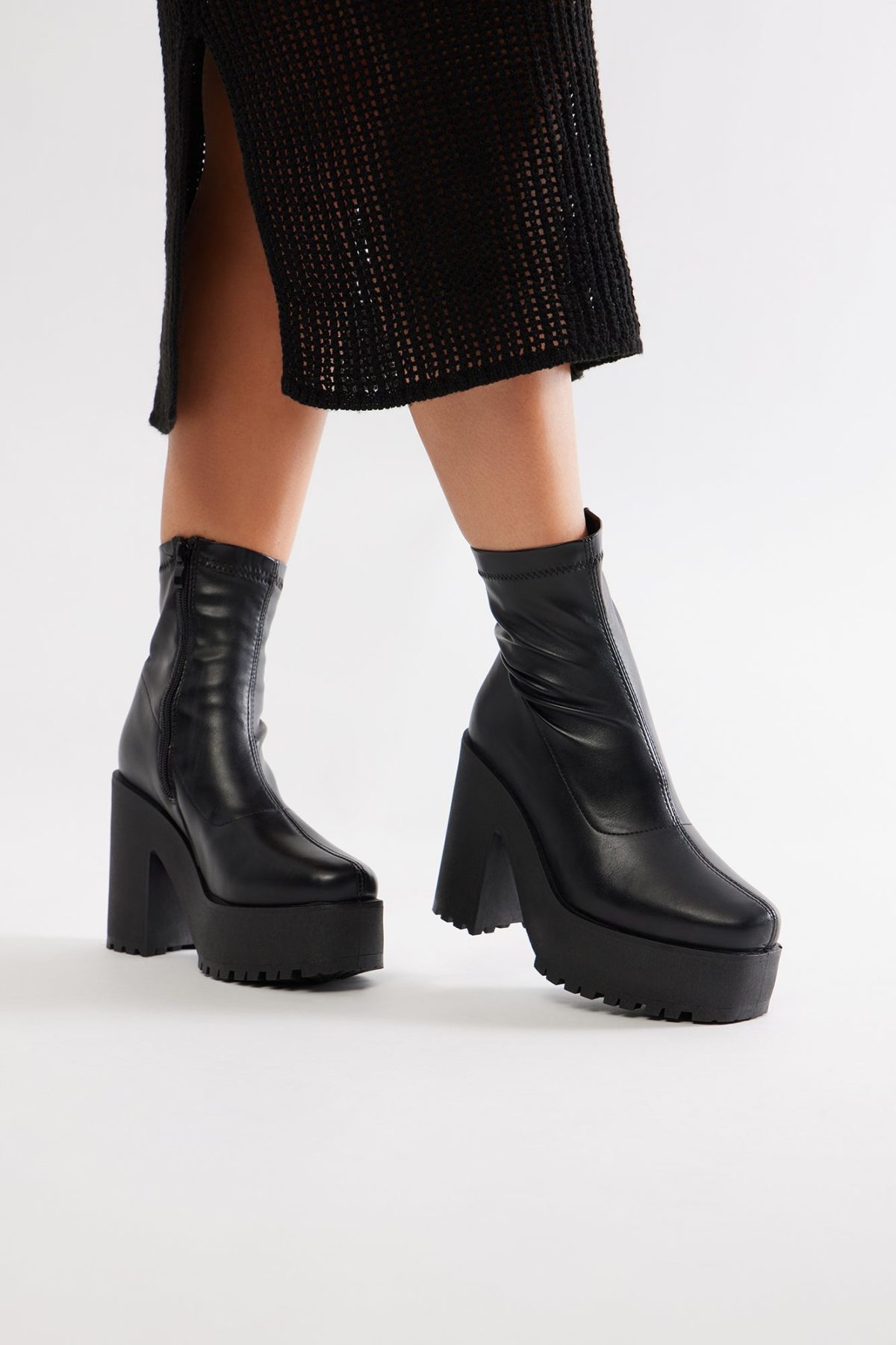 Baylor Platform Booties - Black