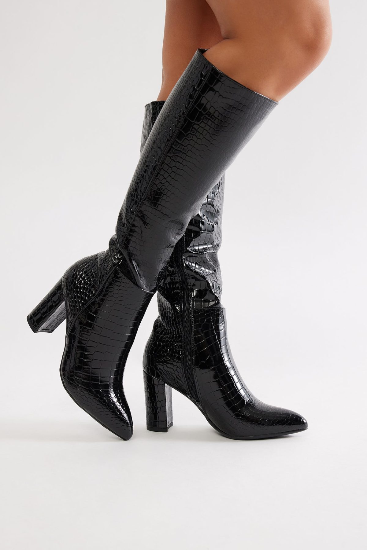 Tanner Knee High Boots - Black