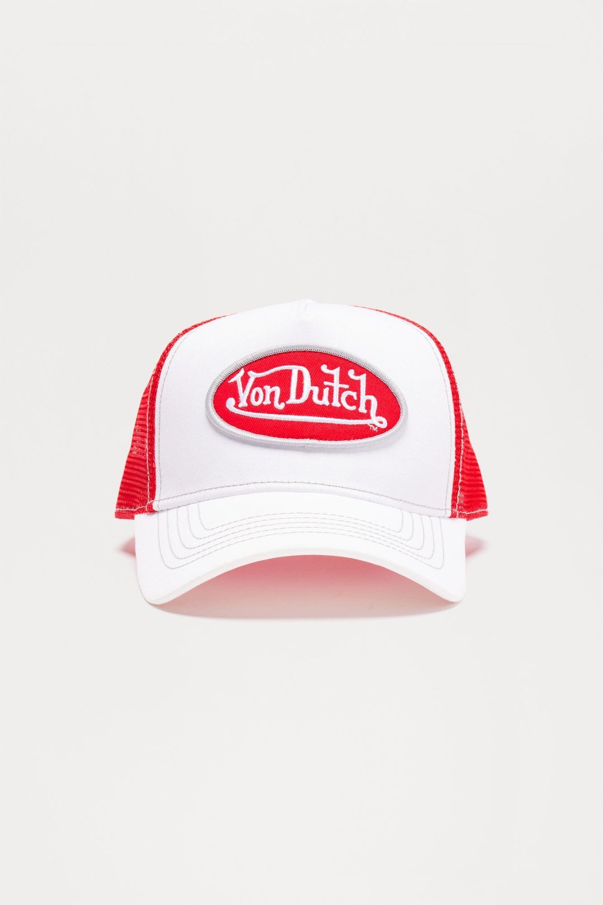 Von Dutch White & Red Trucker Hat - Red/White