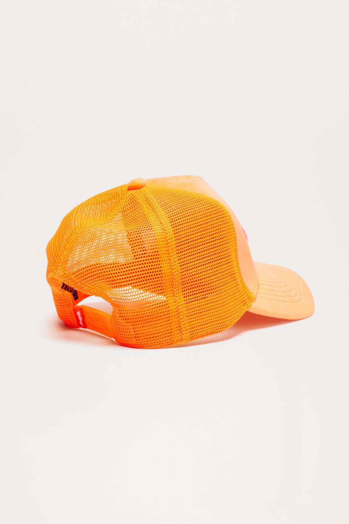 Von Dutch Neon Orange Velvet Trucker Hat - Neon Orange