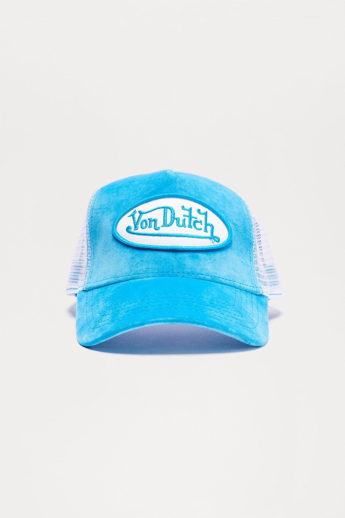 Von Dutch Blue Velvet Trucker Hat - Blue