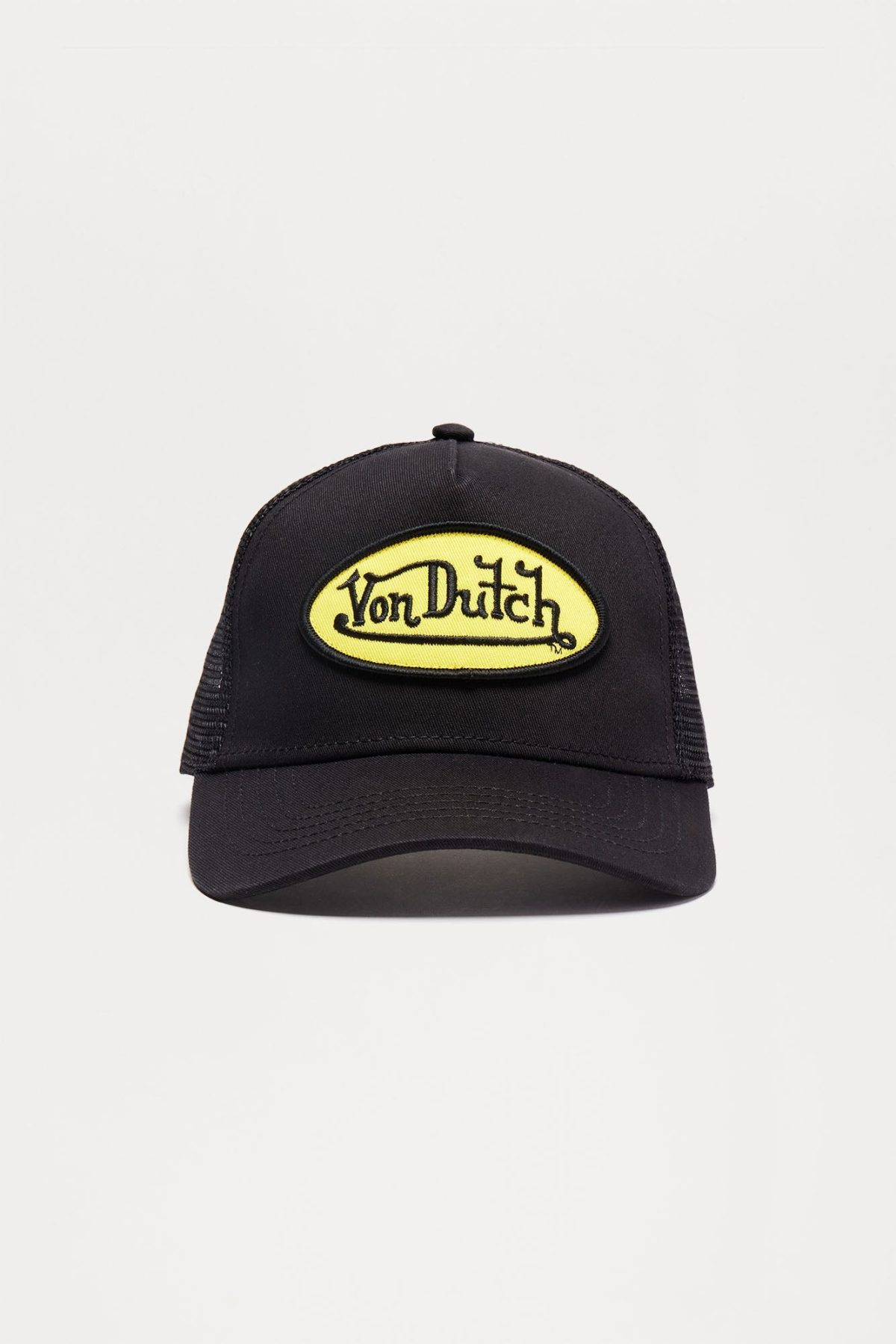 Von Dutch Black and Yellow Trucker Hat - Black/combo