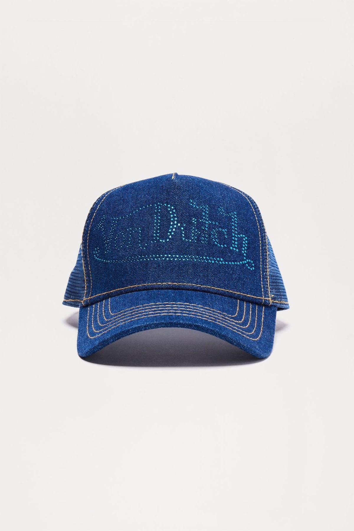 Von Dutch Dark Stone Denim Trucker Hat - Dark Denim